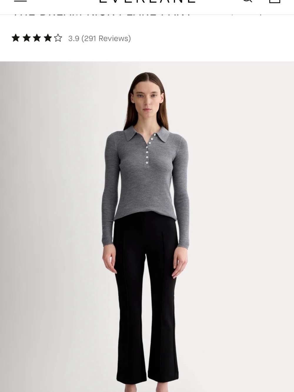 Everlane Black Dream Kick Flare Pant - Medium

Side zipper